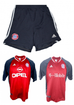 Adidas FC Bayern München Trikothose shorts 2001/02 2002-03 T-mobile Opel heim Kinder 164 cm
