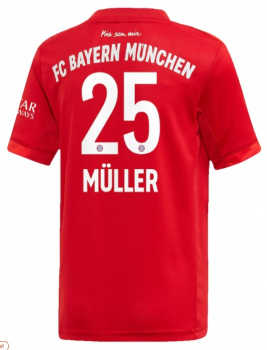 Adidas FC Bayern München Trikot 25 Thomas Müller 2019/20 heim rot Herren XL