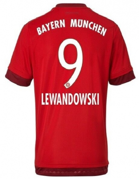 Adidas FC Bayern München Trikot 9 Robert Lewandowski 2015/16 heim rot Herren XXL/2XL