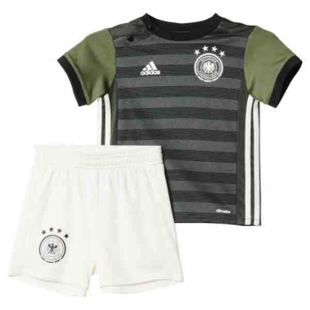 Adidas Deutschland Trikot Euro 2016 auswärts grau schwarz + Hose DFB 4 Sterne Minikit Baby Kind 68