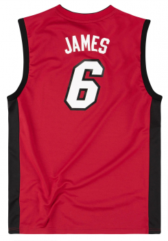 Adidas Miami Heat Trikot 6 Lebron james Basketball NBA rot Herren XL