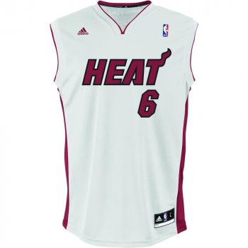 Adidas Miami Heat Trikot 6 Lebron james Basketball NBA Weiß Herren XL