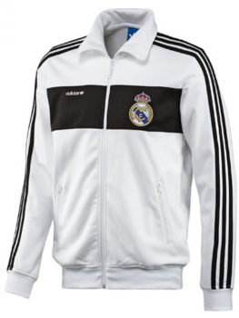 Adidas originals Real Madrid Trainngs Jacke Anthem Track Top Beckenbauer weiß schwarz Herren M