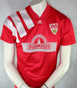Adidas VFB Stuttgart Trikot 10 Maurizio Gaudino 1992/93 rot Südmilch Herren (S-M) Jugend 176 cm