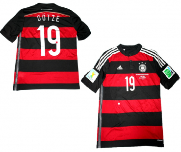 Adidas Deutschland Trikot 19 Mario Götze WM 2014 DFB away Herren S-M 176cm