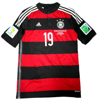 Adidas Alemania camiseta 19 Mario Götze copa del mundo 2014 rojo negro senor S-M 176cm