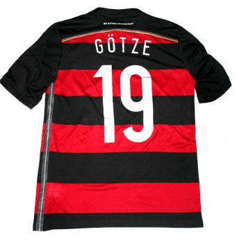 Adidas Alemania camiseta 19 Mario Götze copa del mundo 2014 rojo negro senor S-M 176cm