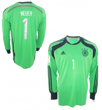 Adidas Deutschland Torwarttriikot 1 Manuel Neuer WM 2014 DFB Grün Neu Herren S/M/L/XL/XXL/2XL