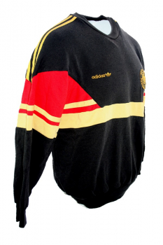 Adidas Deutschland Pullover WM 1986 Trainingssweatshirt Trikot Schwarz DFB Herren M
