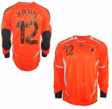 Adidas Deutschland Torwarttrikot 12 Oliver Kahn 2006 WM DFB Orange Herren XS, M, L oder XL oder Kinder 164 cm