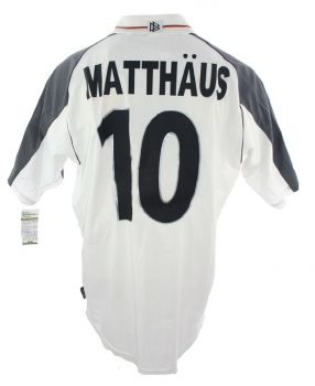 Adidas Deutschland Trikot 10 Lothar Matthäus Euro 2000 DFB Heim weiß Herren 176cm