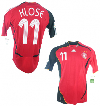 Adidas Deutschland Trikot 11 Miroslav klose WM 2006 Away rot DfB Herren S-M/M/L/XL