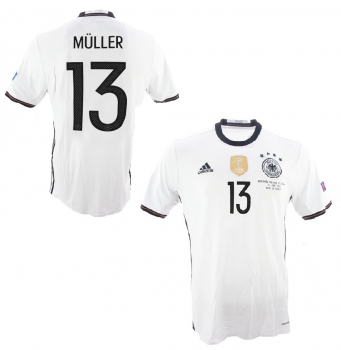 Adidas Deutschland Trikot 13 Thomas Müller Euro 2016 DFB Heim weiß Herren M oder L
