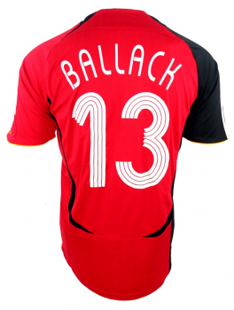 Adidas Germany jersey 13 Michael Ballack 2006 red away kids 128 cm