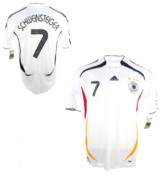 Adidas Deutschland Trikot 7 Bastian Schweinsteiger WM 2006 Heim DFB Herren 176 cm=S-M oder M