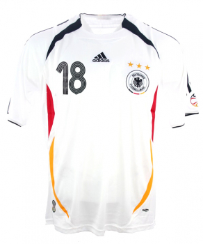 Adidas Germany jersey 18 Tim Borowski World Cup 2006 white home men's L