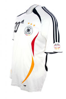 Adidas Alemania camiseta 20 Lukas Podolski Copa Mundial 2006 blanco senor S-M = 176 cm
