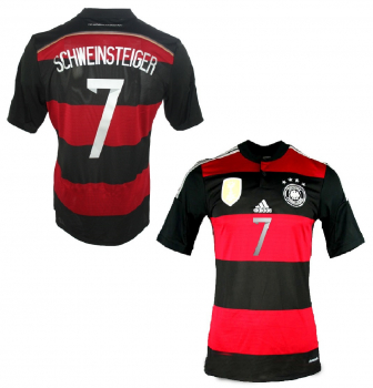 Adidas Deutschland Trikot 7 Bastian Schweinsteiger WM 2014 DFB Auswärts 4 Sterne Kinder 164 cm oder Herren XS