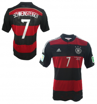 Adidas Deutschland Trikot 7 Bastian Schweinsteiger WM 2014 DFB Auswärts Patches Herren L