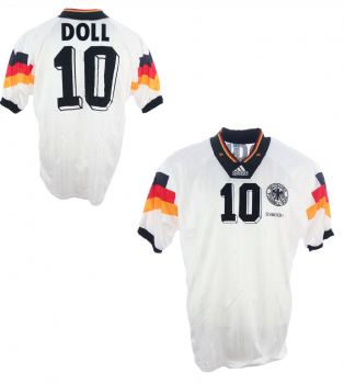 Adidas Deutschland Trikot 10 Thomas Doll 1992 EM Euro 92 Heim Weiß DfB Herren XL