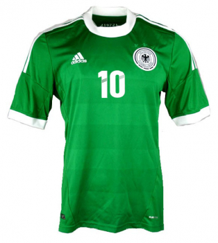 Adidas Deutschland Trikot 10 Lukas Podolski Euro 2012 auswärts DFB grün Herren 3XL/XXXL