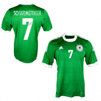 Adidas Deutschland Trikot 7 Bastian Schweinsteiger Euro 2012 auswärts DFB grün Herren S