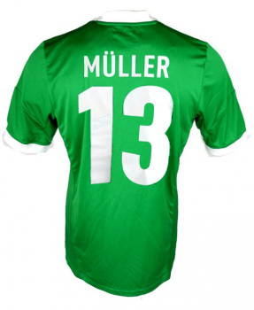 Adidas Deutschland Trikot 13 Thomas Müller Euro 2012 auswärts away DFB Grün Herren S, M oder L