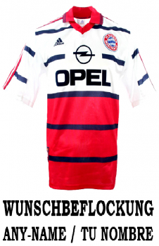Adidas FC Bayern München Trikot 10 Matthäus 14 Basler 9 Elber 7 Scholl 1998/99 Opel weiß rot Herren XS/S/M/L/XL Kinder 164 cm