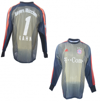 Adidas FC Bayern München Torwart Trikot 1 Oliver Kahn CL 2003/04 machworn T-Com Herren XL