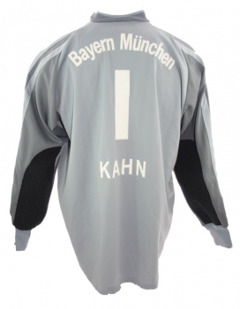 Adidas FC Bayern München Torwart Trikot 1 Oliver Kahn 2002/03 Grau Neu mit Etiketten Herren XL 2XL XXL