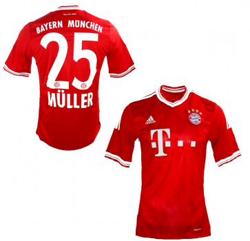 Adidas FC Bayern München Trikot 25 Thomas Müller 2013/14 Triple Sieger Heim Neu Herren S oder M