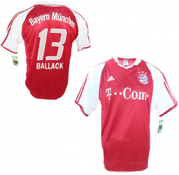 Adidas FC Bayern München Trikot 13 Michael Ballack 2004/05 Heim T-com Herren XL