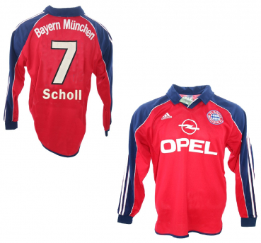 Adidas FC Bayern München Trikot 7 Mehmet Scholl 1999-2001 Matchworn Opel Langarm Equipment Herren L