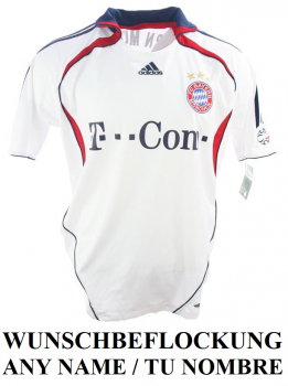 Adidas FC Bayern München Trikot 2006/07 7 scholl 10 Makaay 14 Pizarro T-com weiß Herren S/M/L/XL oder XXL/2XL