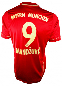 Adidas FC Bayern München Trikot 9 Mario Mandzukic 2012/13 triple rot Herren M