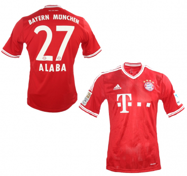 Adidas FC Bayern München Trikot 27 David Alaba 2013/14 Triple Heim Herren M oder L