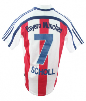 Adidas FC Bayern München Trikot 7 Mehmet Scholl 2000-2002 Weiß Rot Herren M oder XL