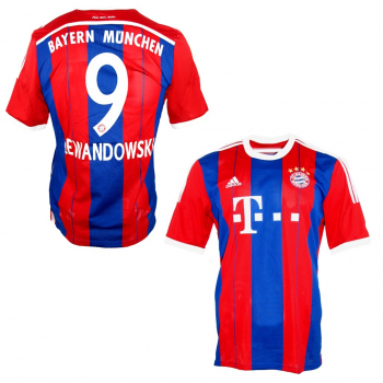Adidas FC Bayern München Trikot 9 Robert Lewandowski 2014/15 Heim mit Fifa winner Patch Herren M