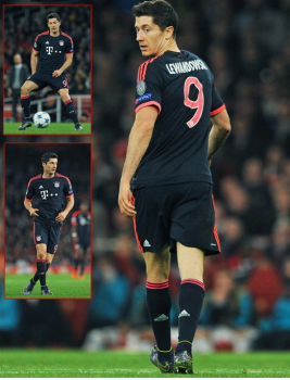 Adidas FC Bayern München Trikot 9 Robert Lewandowski 2015/16 Away 3rd Herren M oder L