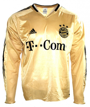 Adidas FC Bayern München Trikot 2002-04 Langarm Gold Herren L oder XL
