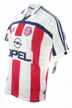 Adidas FC Bayern München Trikot 10 Diego Maradona 2000/01 CL Sieg Away Opel Weiß Rot Herren S, M, L oder XL