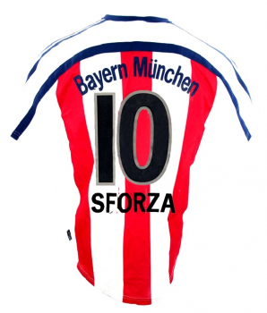 Adidas FC Bayern München Trikot 10 Ciriaco Sforza 2000/01 CL Sieg Away Opel Weiß Rot Herren XL