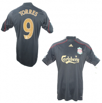 Adidas FC Liverpool Trikot 9 Torres 2009/10 Carlsberg Auswärts 3rd schwarz Herren XL