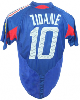 Adidas Frankreich Trikot 10 Zinedine Zidane Euro 2004 Blau Herren S M L XXL