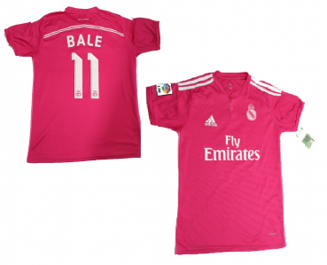 Adidas Real Madrid Trikot 11 Gareth Bale 2014/15 Pink Away Herren XL