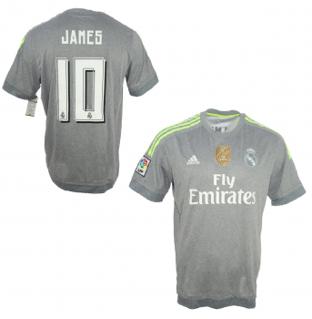 Adidas Real Madrid Trikot 10 James Rodriguez 2015/16 Away Grau Herren XL