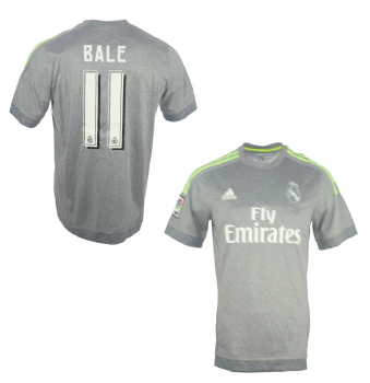 Adidas Real Madrid Trikot 11 Gareth Bale 2015/16 Away Grau Herren L