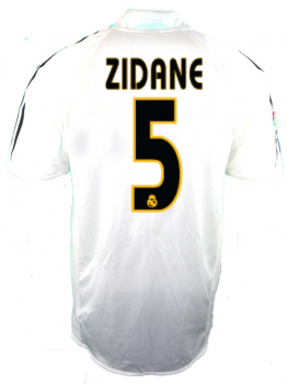 Adidas Real Madrid Trikot 5 Zinedine Zidane 2004/05 Siemens weiß Herren L und Kinder 176 cm