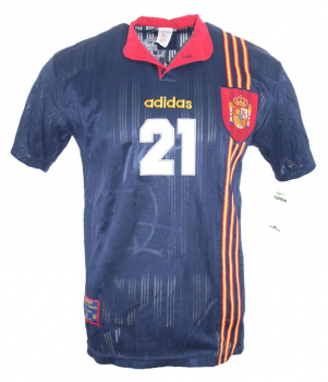 Adidas Spanien Trikot 21 Luis Enrique Euro 1996 EM 96 Auswärts Herren M