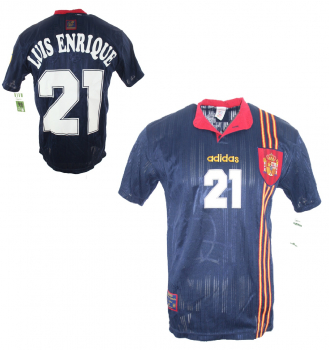 Adidas Spanien Trikot 21 Luis Enrique Euro 1996 EM 96 Auswärts Herren M